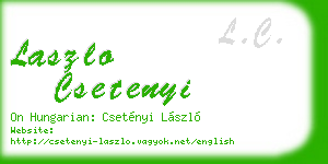 laszlo csetenyi business card