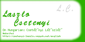 laszlo csetenyi business card